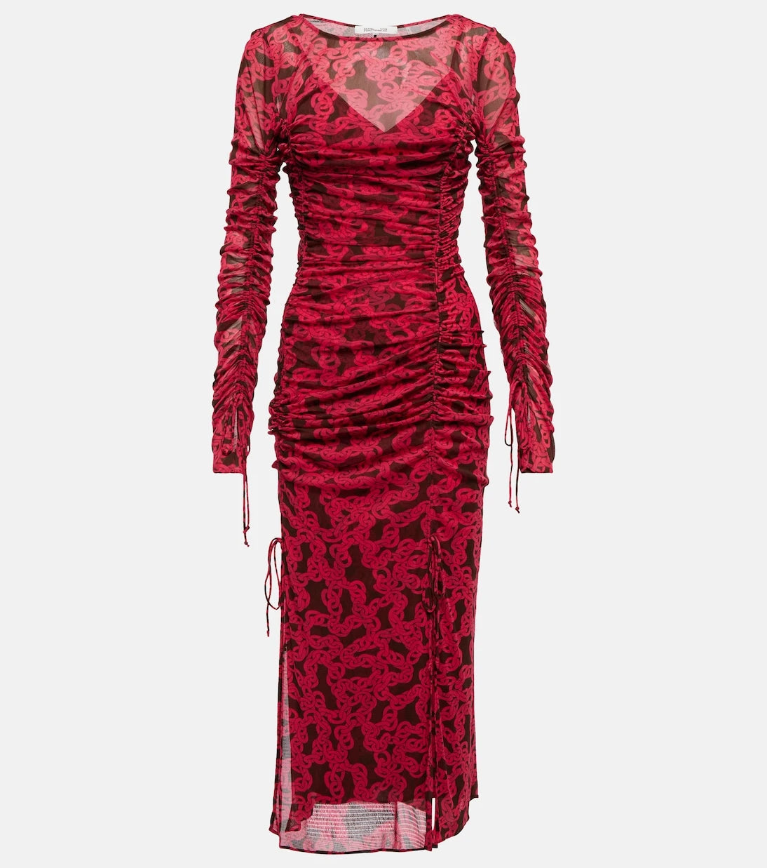 Diane von Furstenberg - Printed semi-sheer midi dress