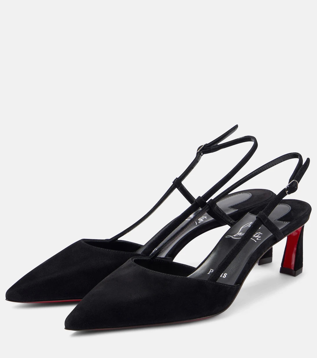 Christian Louboutin - Condoroline 55 suede slingback pumps