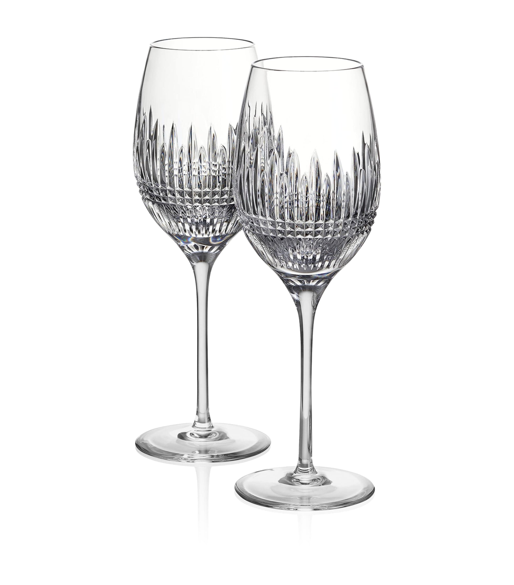 Set of 2 Lismore Diamond Essence Wine Glasses (475ml)
