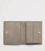 Grey Small Leather Bifold Wallet