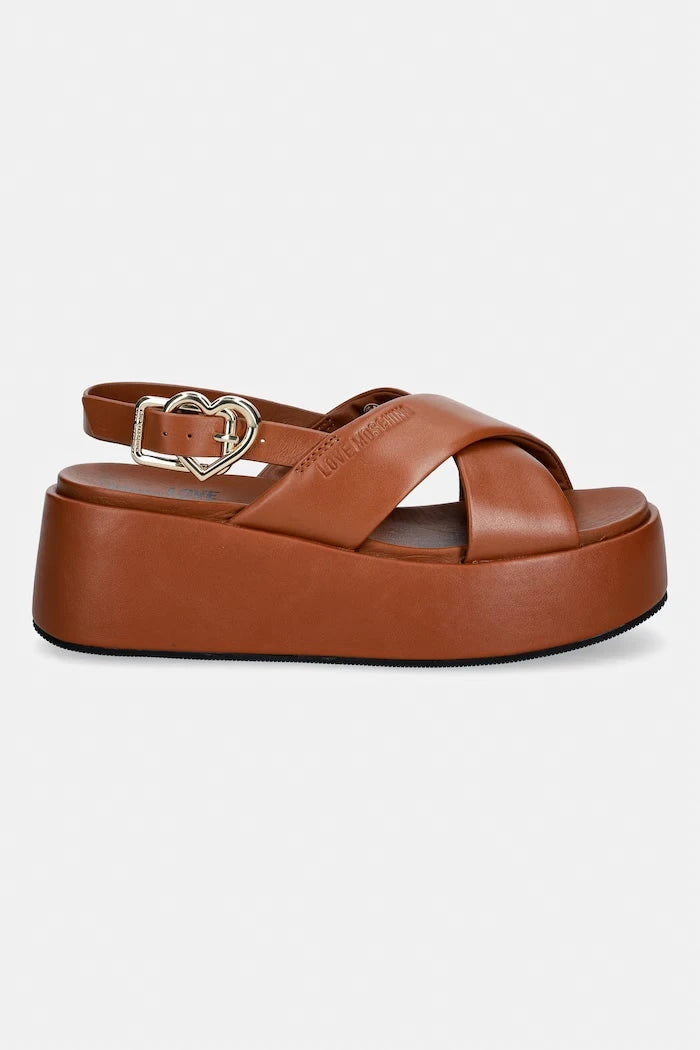 Love Moschino сандали дамски от кожа