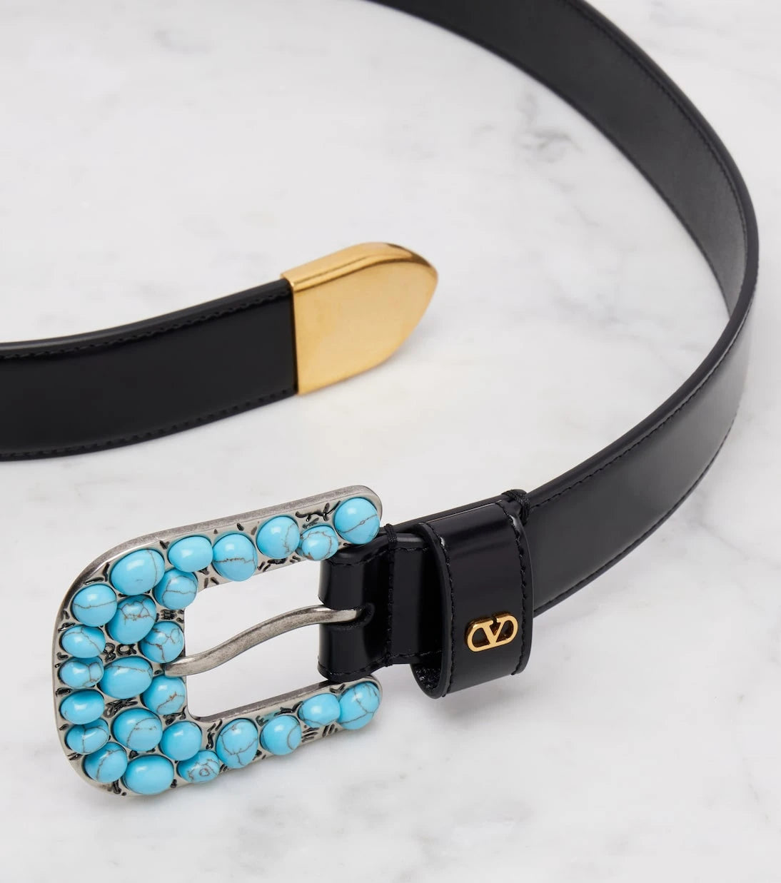 Valentino Garavani - VLogo embellished leather belt