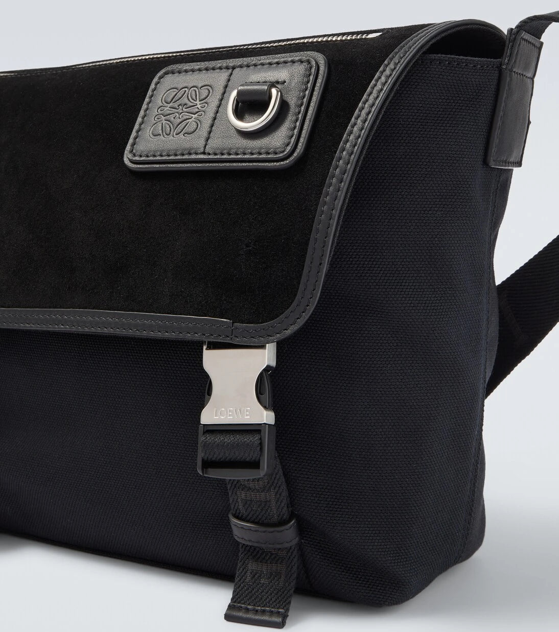 Loewe - Flex Medium canvas and suede messenger bag