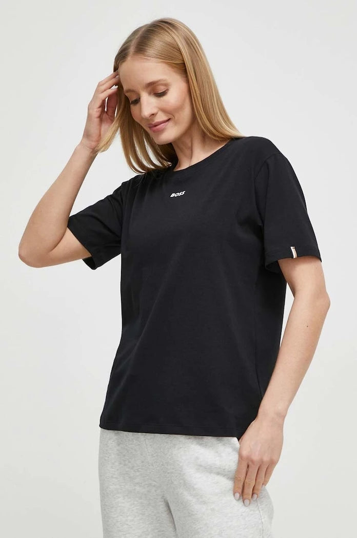 BOSS Kadın Pamuk Elastan CI T-Shirt