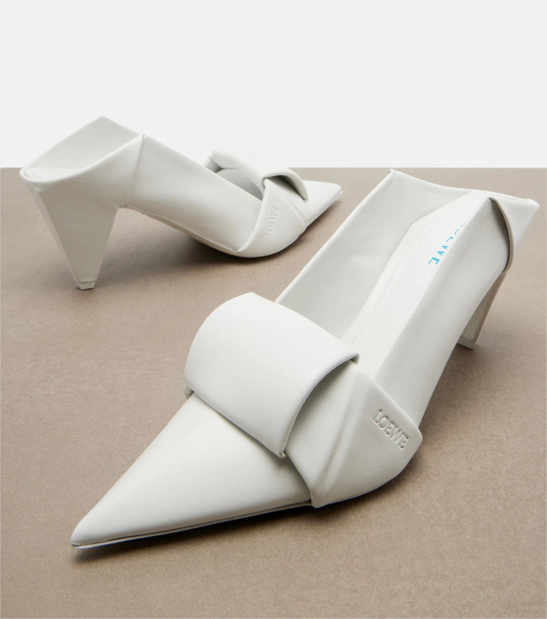 Loewe - Origami leather mules