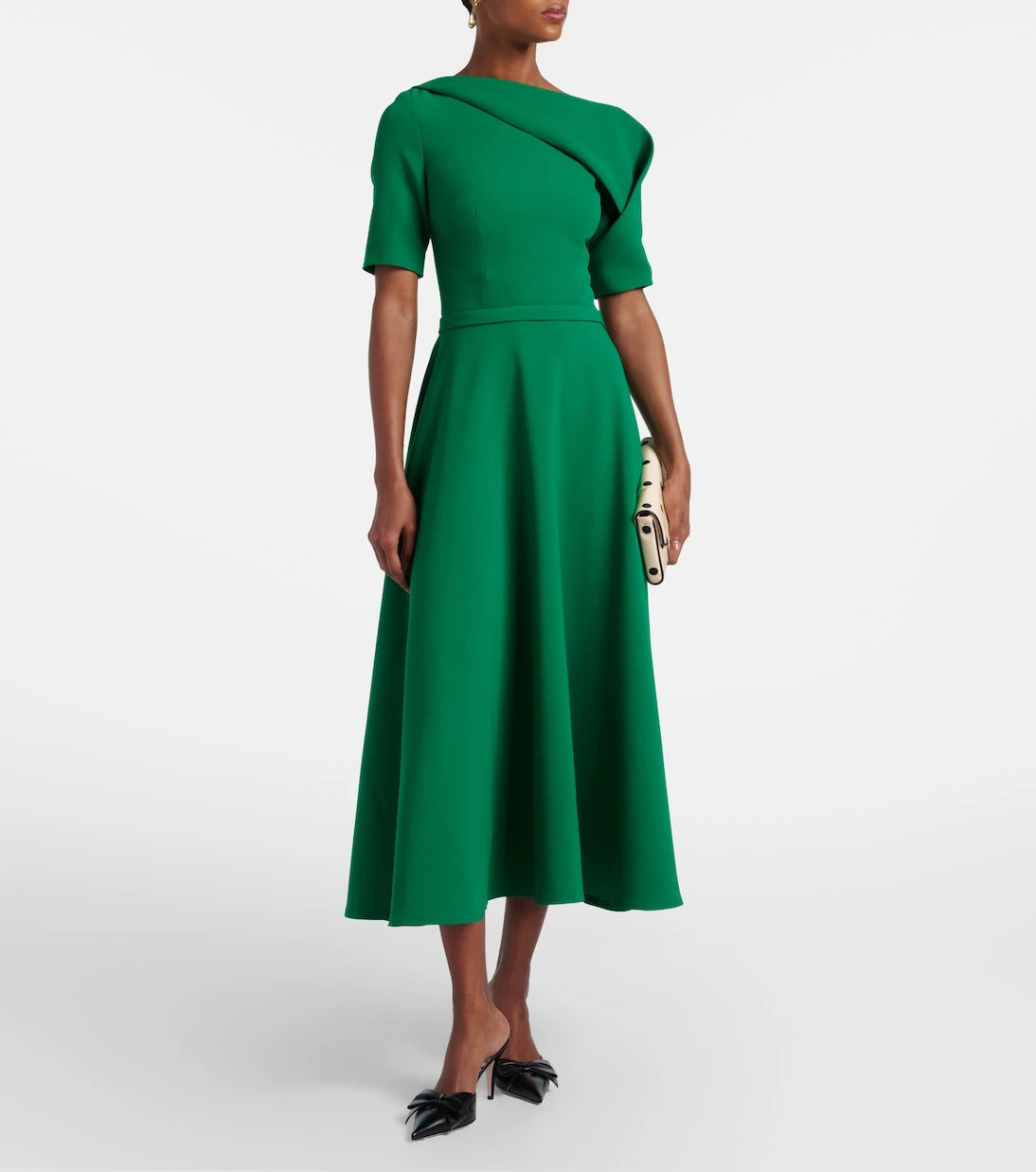 Safiyaa - Stephanie draped crêpe cocktail dress