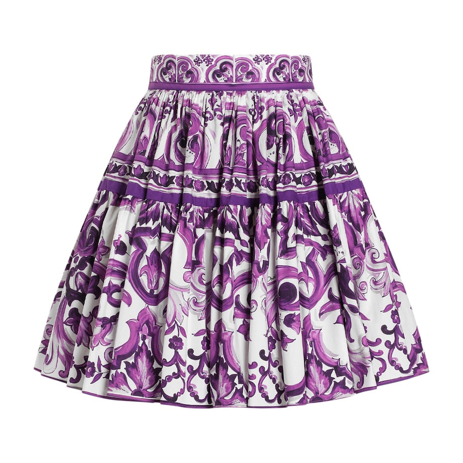 Dolce & Gabbana Multi Majolica Print Mini Skirt