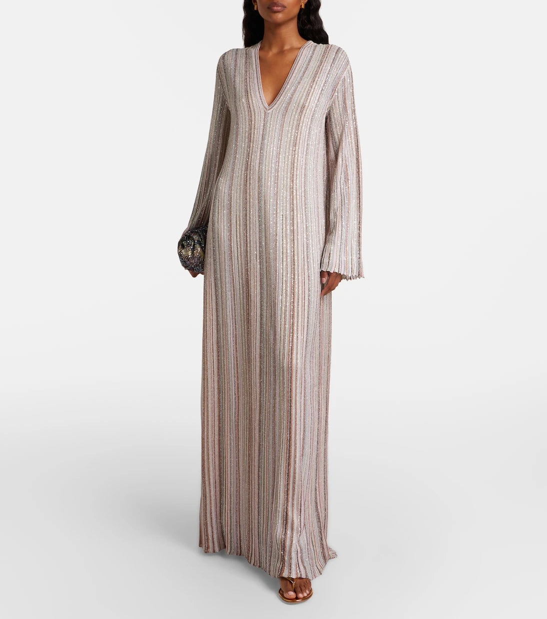 Missoni - Striped lamé gown