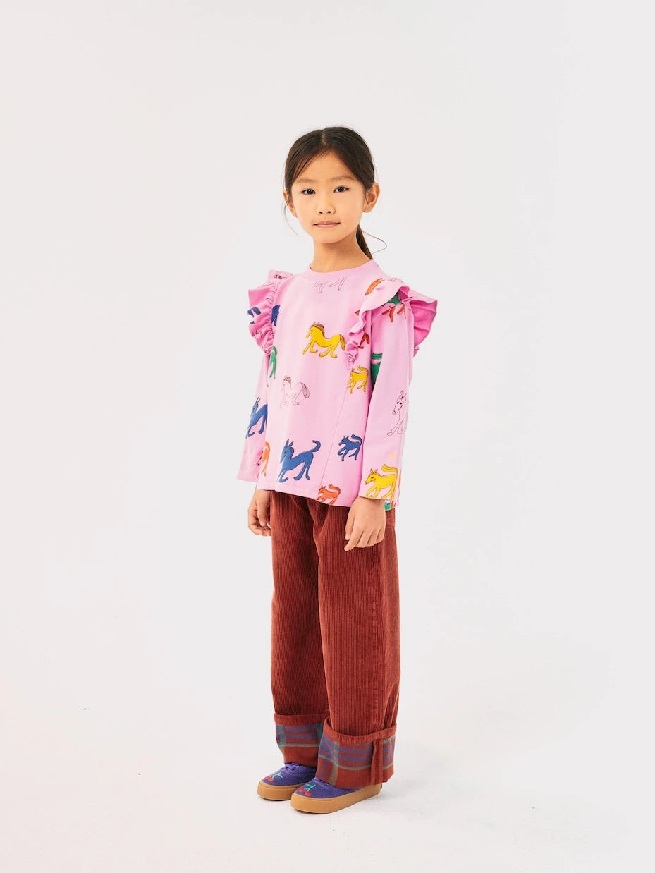 Bobo Choses - Wonder Horse ruffled cotton sweatshirt