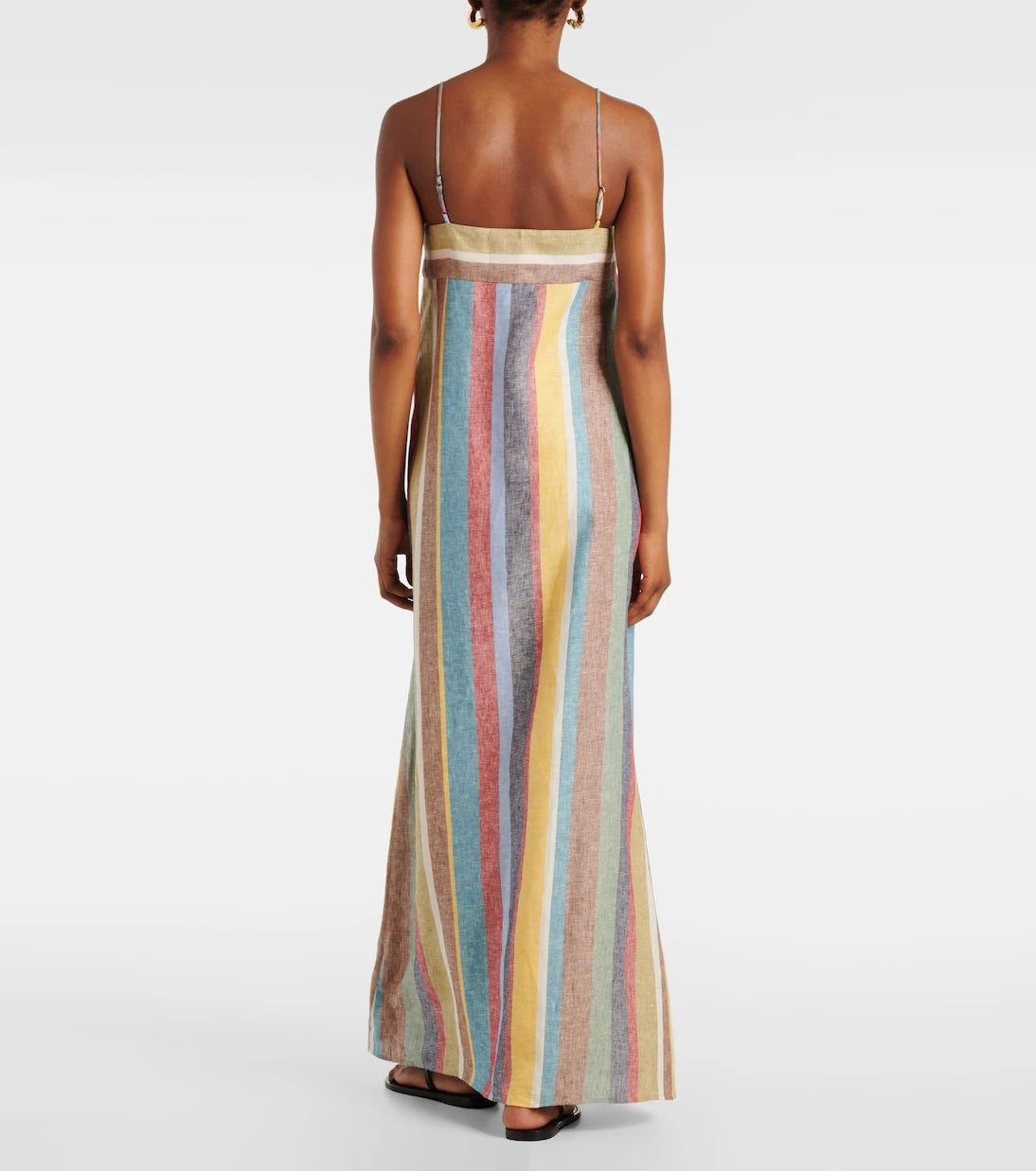 Staud - Laura striped linen maxi dress