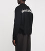 Wool-Blend Back Logo Sweater BLACK/ECRU