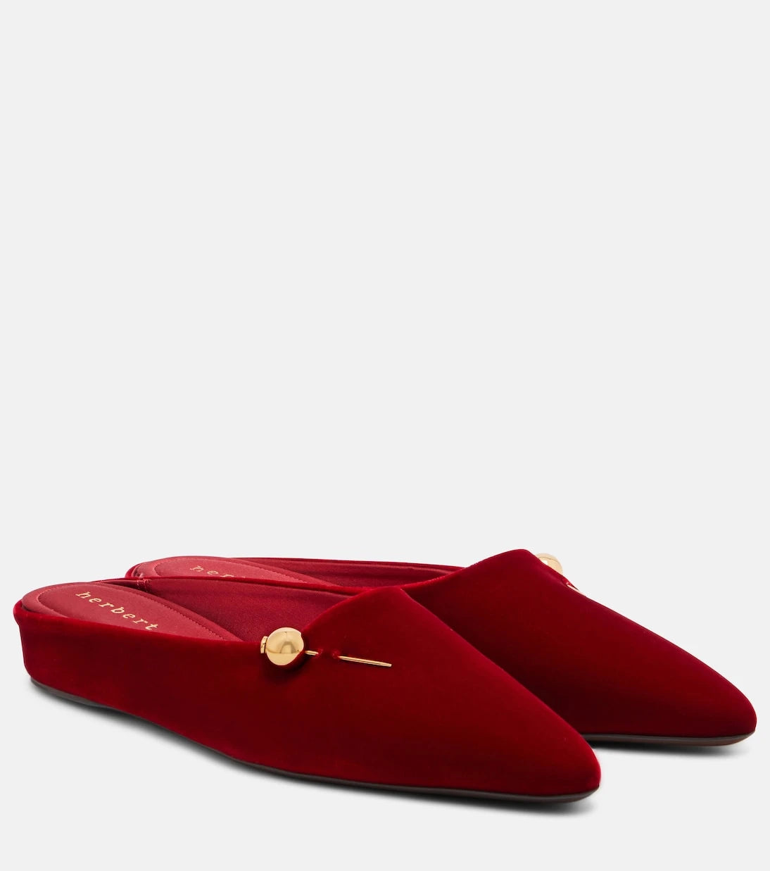 Herbert Levine - Sleep On It velvet wedge mules