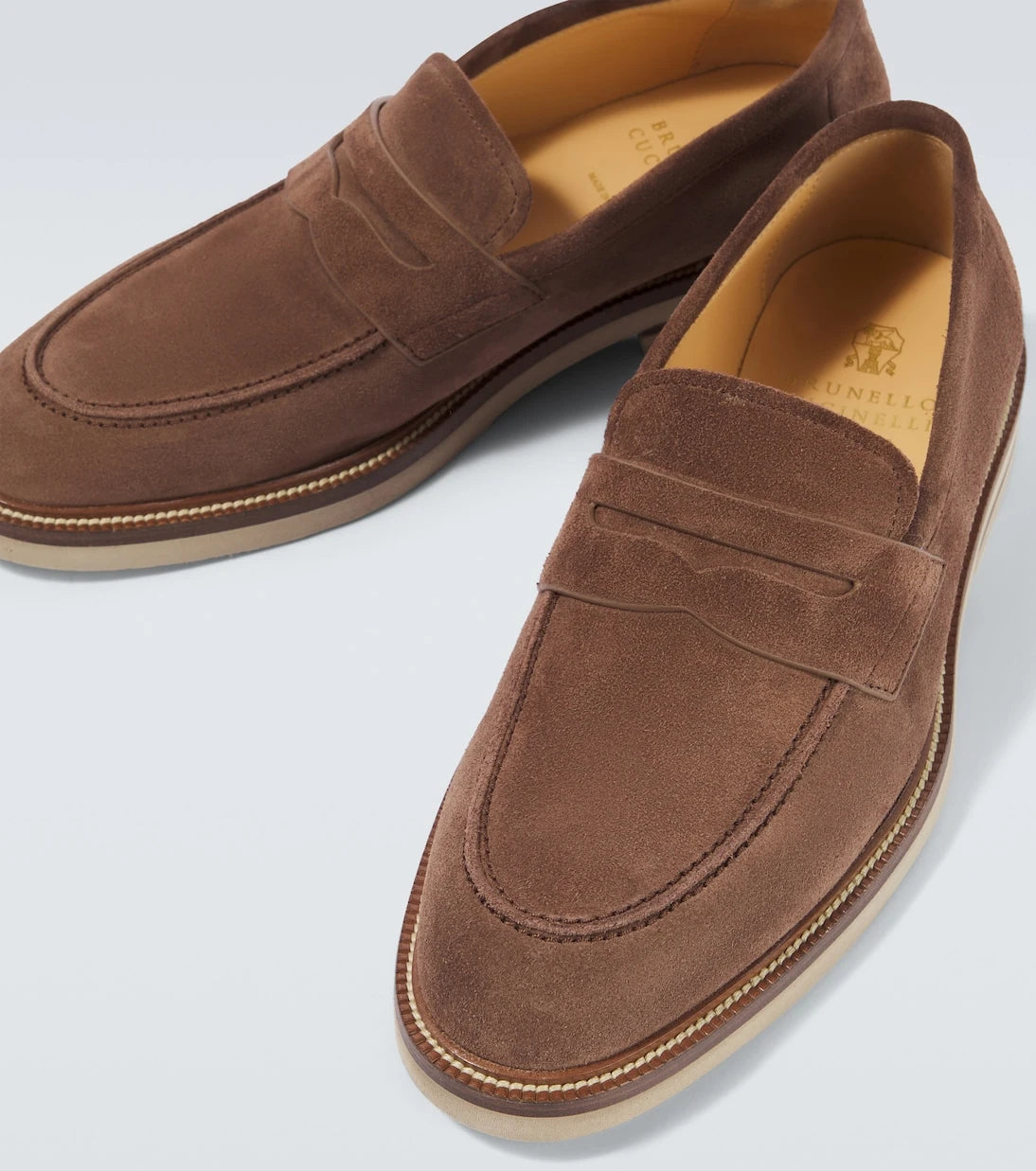 Brunello Cucinelli - Suede penny loafers
