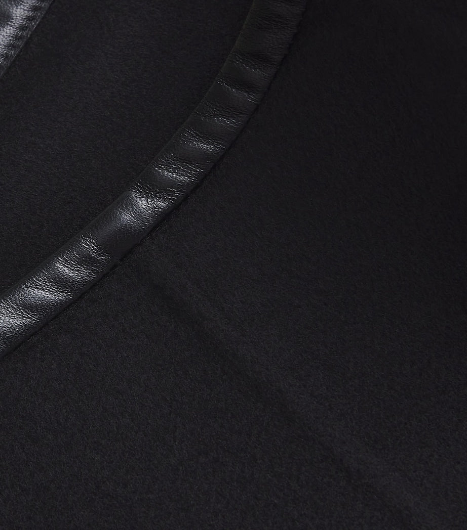 Black Wool-Cashmere Mini Skirt