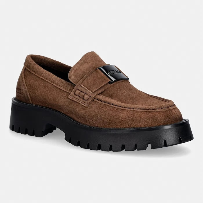 Guess мокасини мъжки от велур GORIZIA
