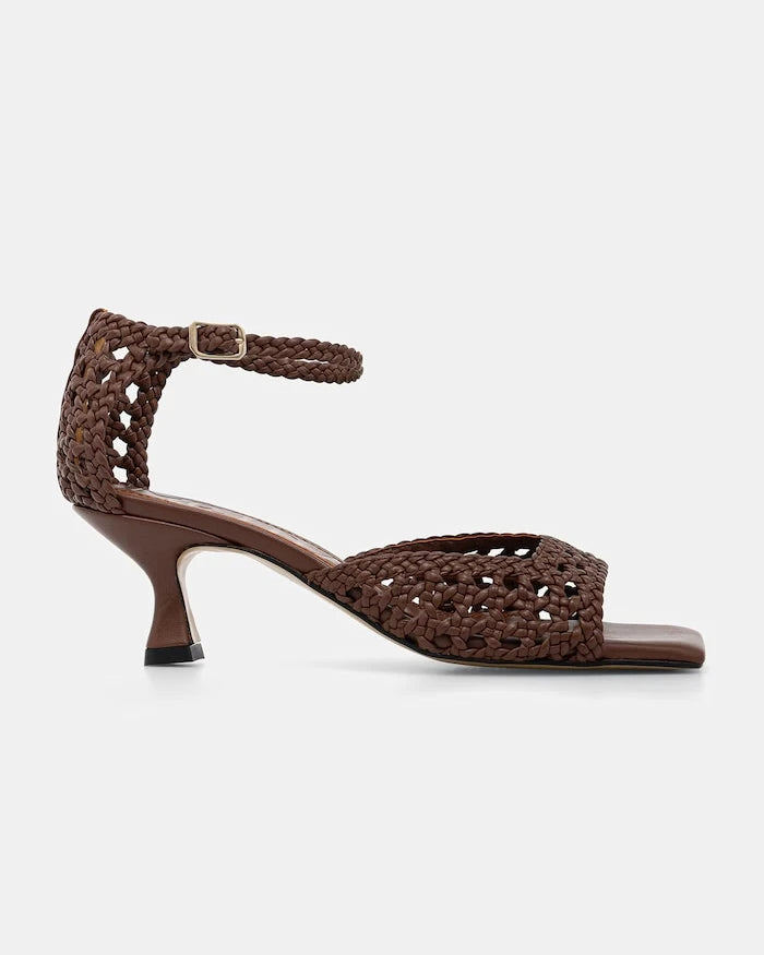 Souliers Martinez alçak topuklu deri sandalet VERONICA