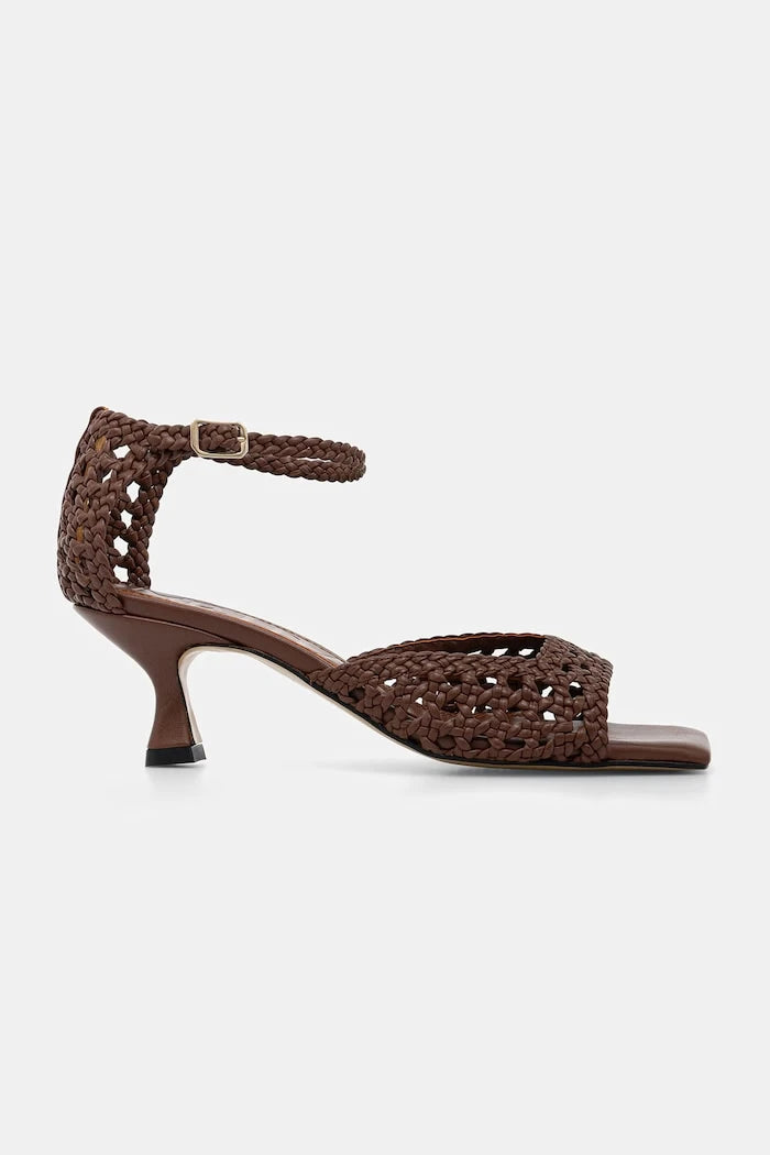 Souliers Martinez alçak topuklu deri sandalet VERONICA