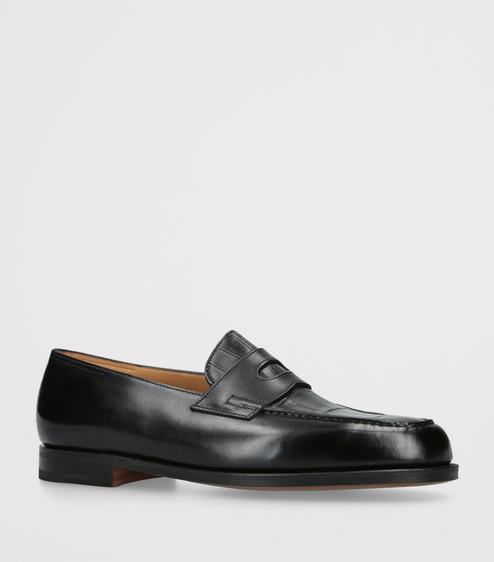 Croc-Embossed Leather Lopez Loafers