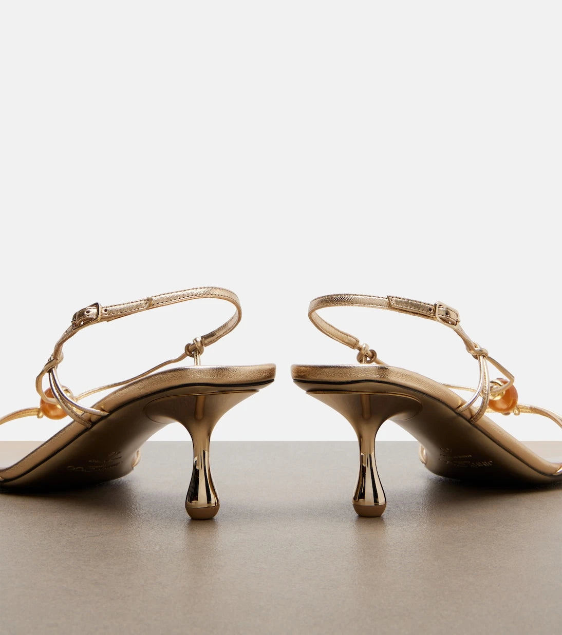 Jimmy Choo - Lova embellished metallic leather sandals