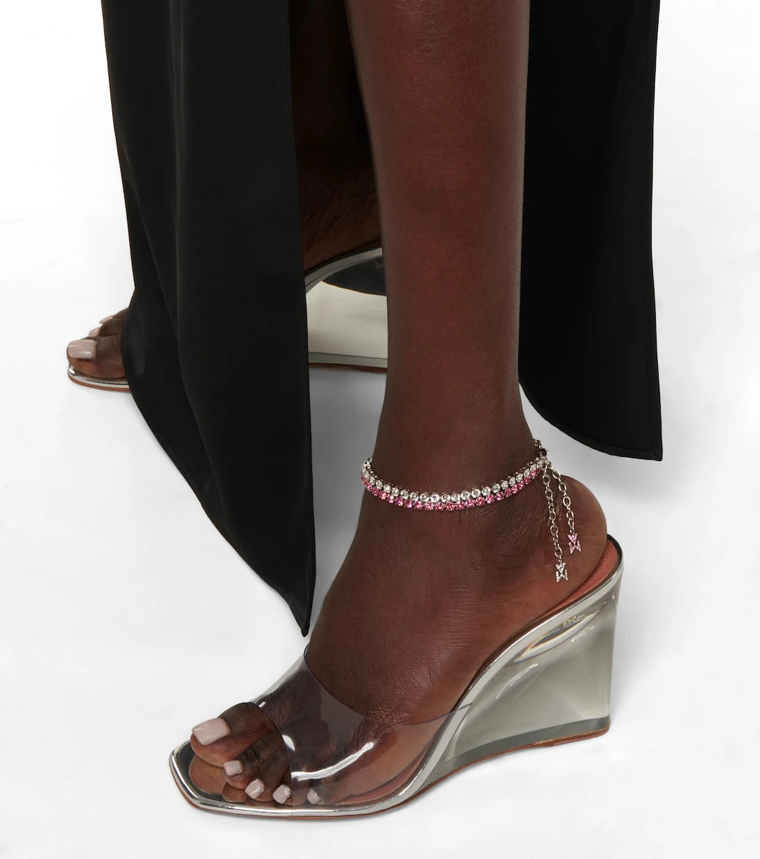 Amina Muaddi - Tennis crystal-embellished anklet