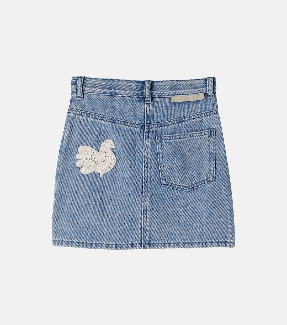 Stella McCartney Kids - Patch-appliqué denim skirt