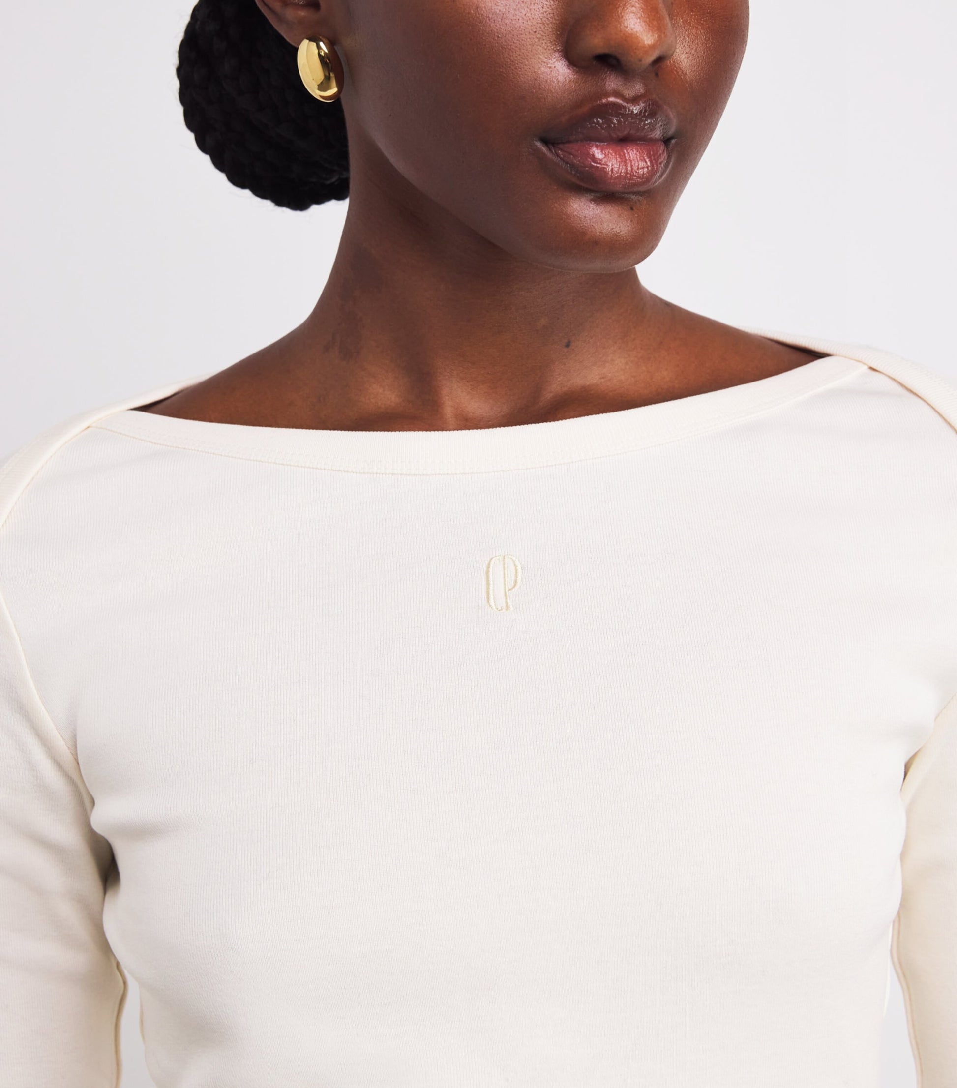 Claudie Pierlot White Cotton Long-Sleeve T-Shirt