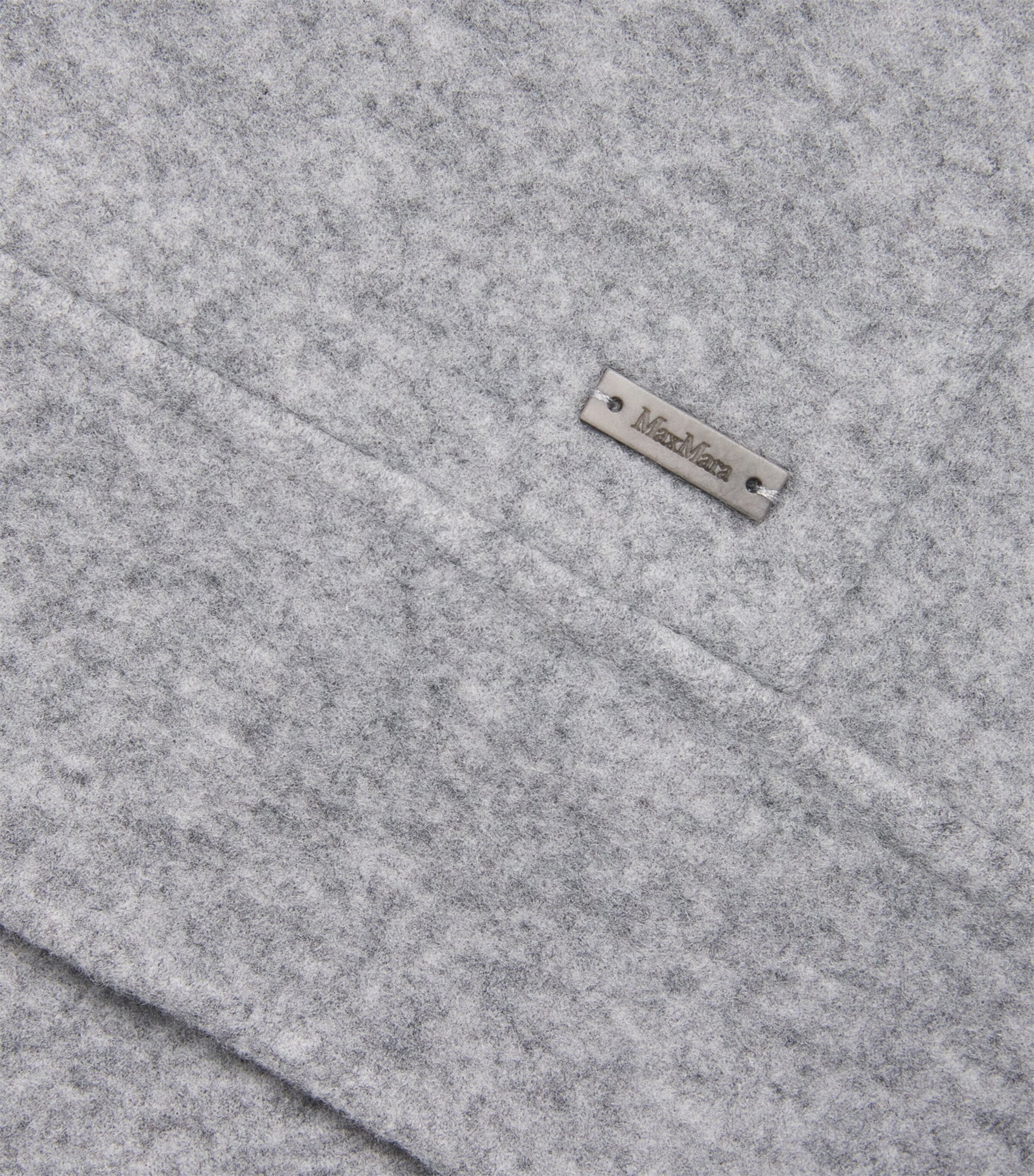 Max Mara Grey Wool-Blend Zip-Up Hoodie