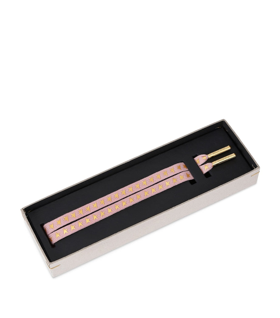 Golden Goose Pink Star Print Laces