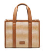 Aspinal Of London Neutral Small Raffia Henley Tote Bag