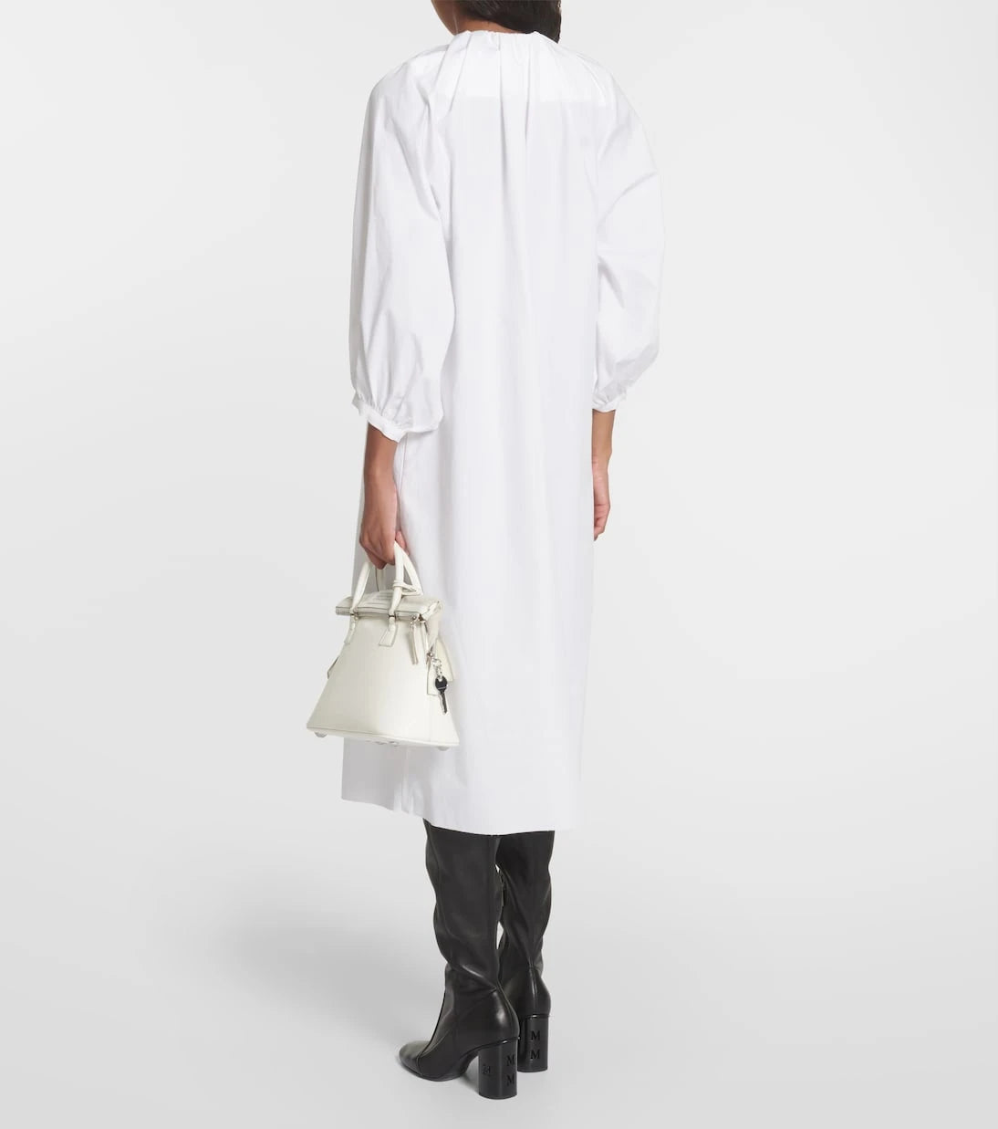 MM6 Maison Margiela - فستان ميدي من البوبلين القطني