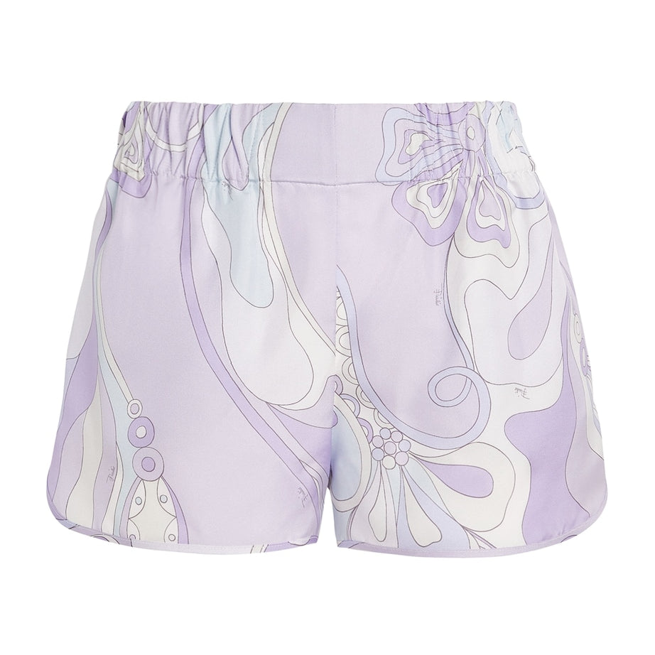Purple Silk Orchidee Shorts