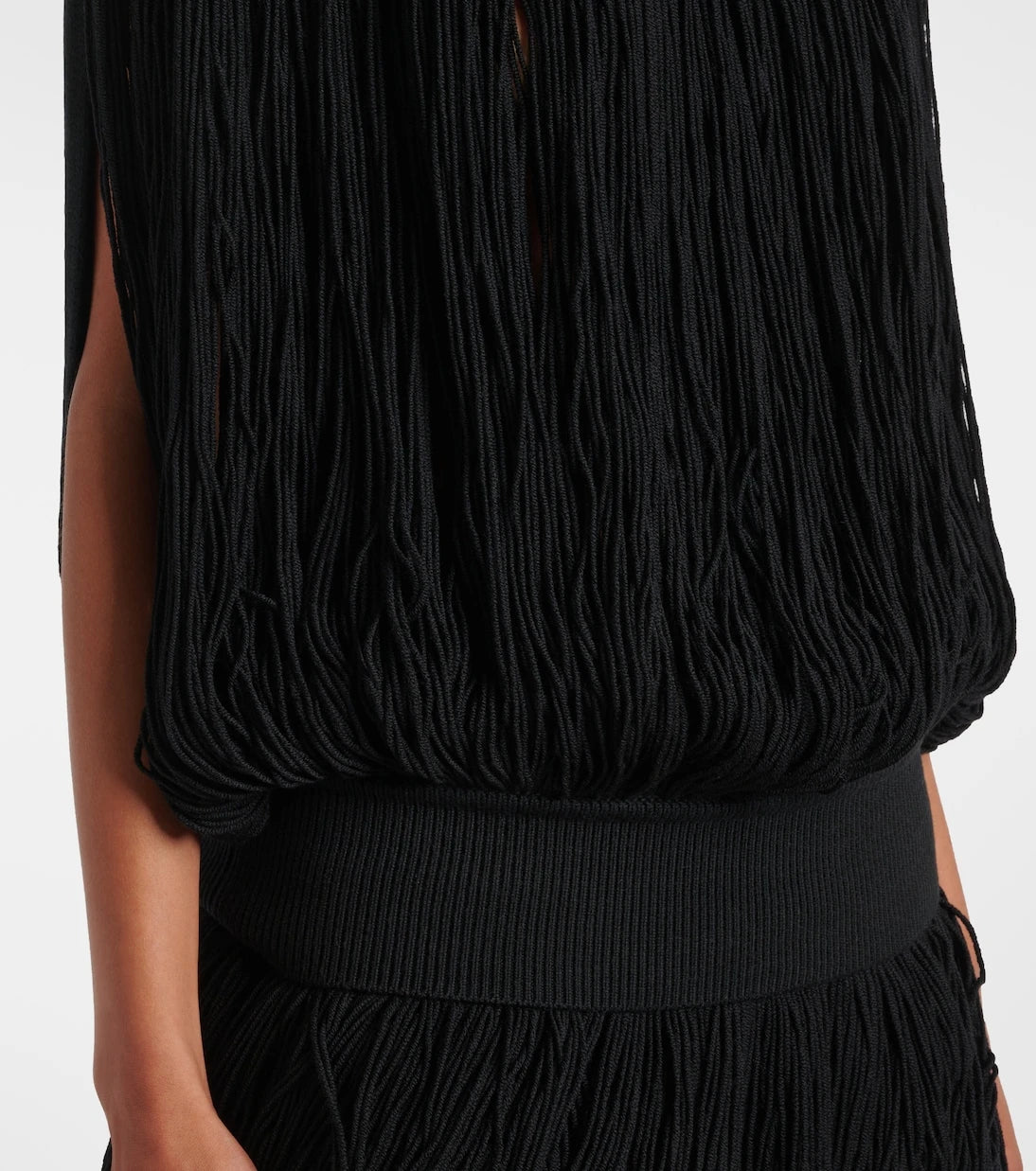 Alaïa - Fringed wool sweater