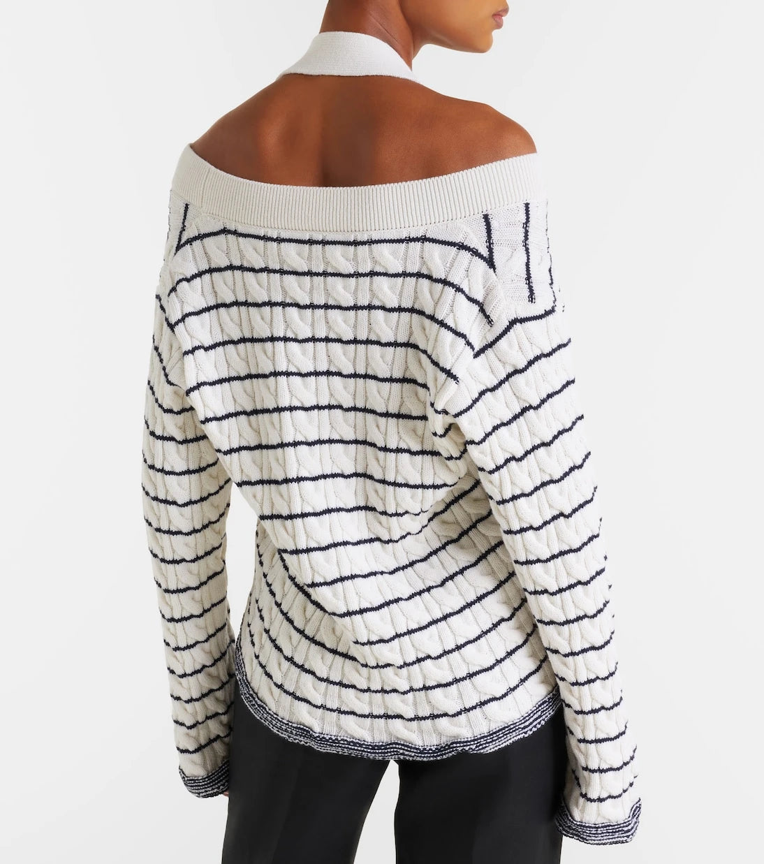 McQueen - Cable-knit striped cardigan