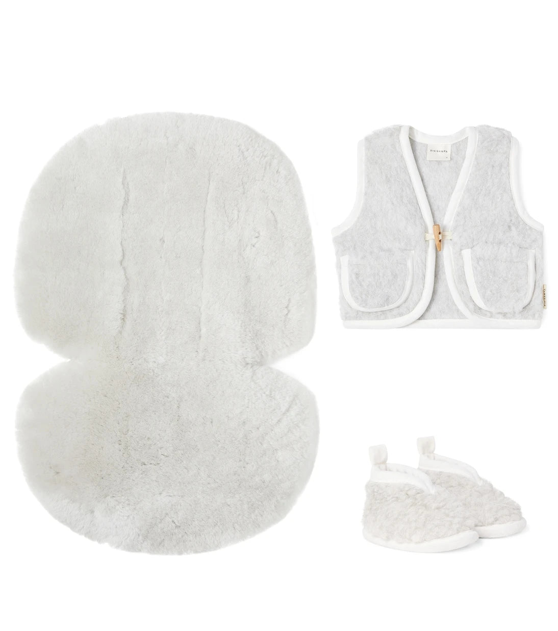 Binibamba - Baby booties, stroller liner, and vest set