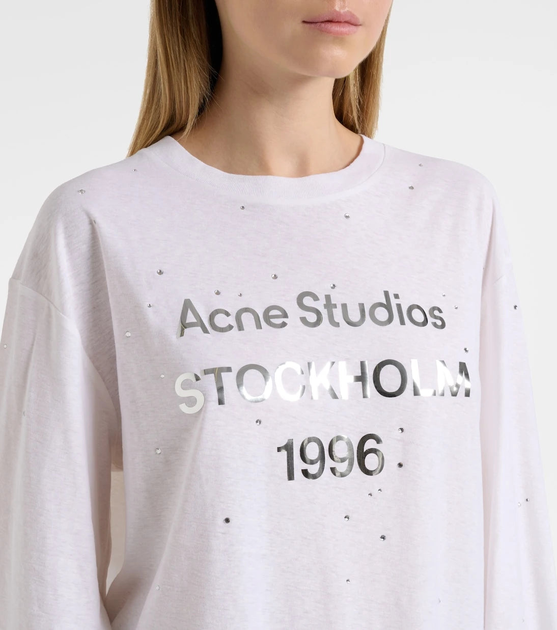Acne Studios - Embellished logo cotton and hemp jersey T-shirt