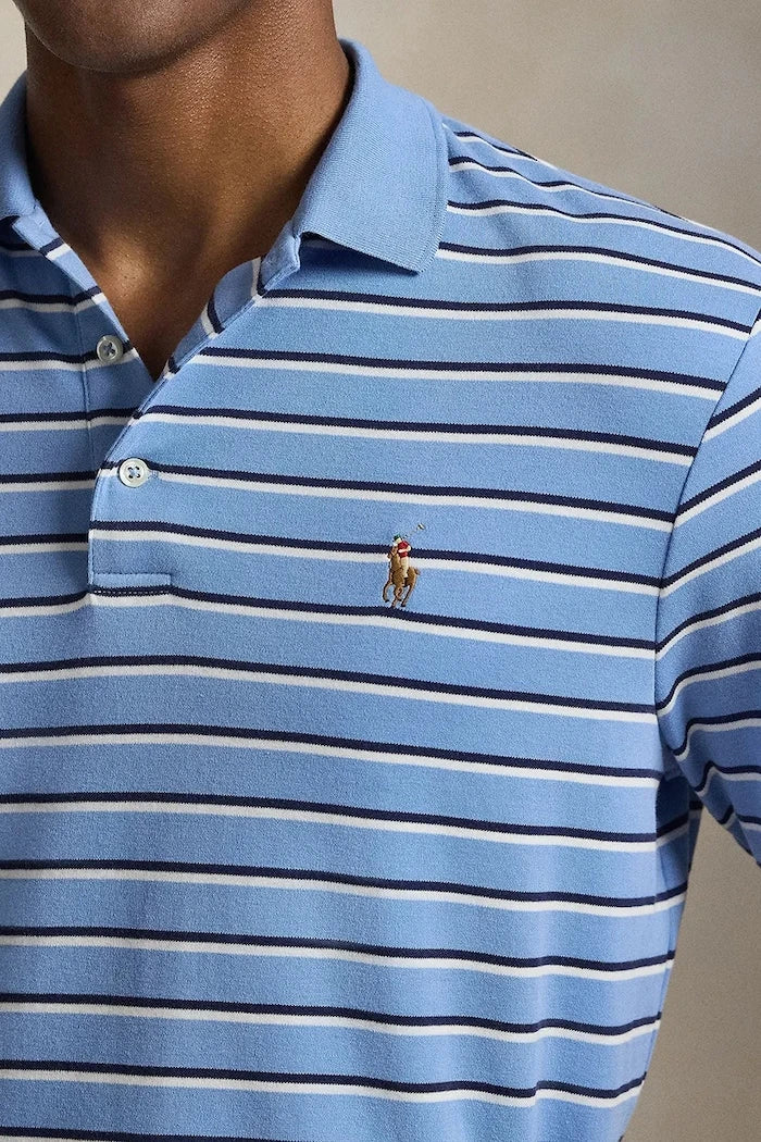 Памучна тениска с яка Polo Ralph Lauren