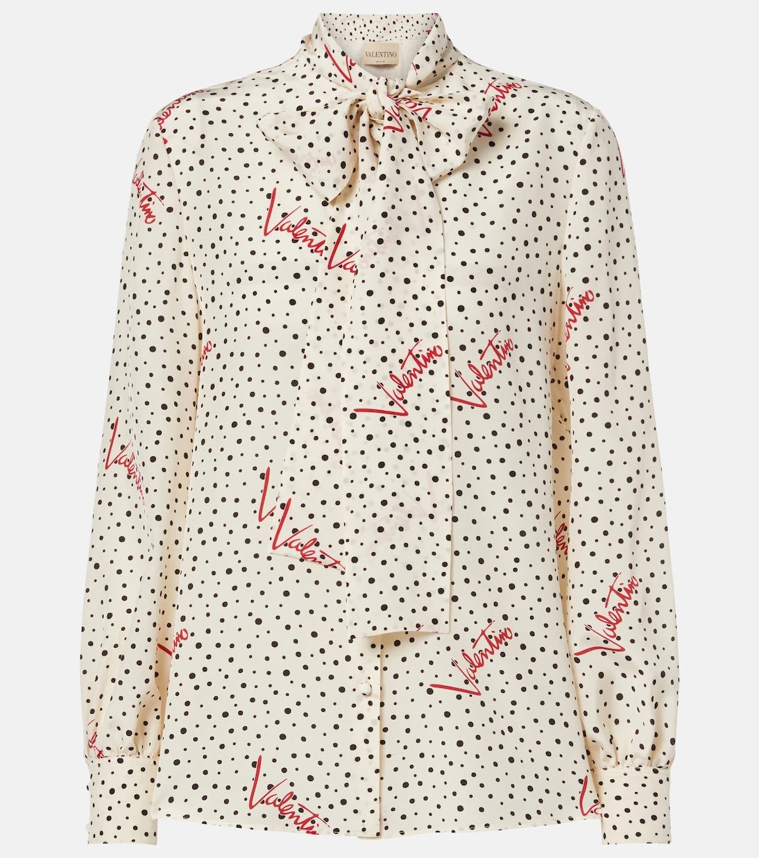 Valentino - Plus De Pois silk crêpe de chine shirt