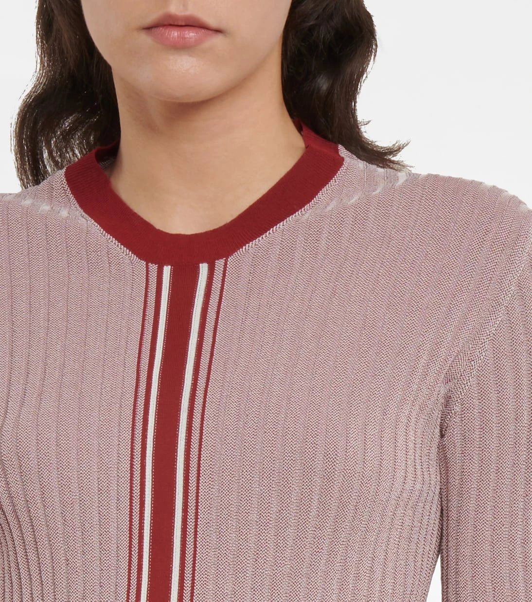 Jil Sander - Striped ribbed-knit top