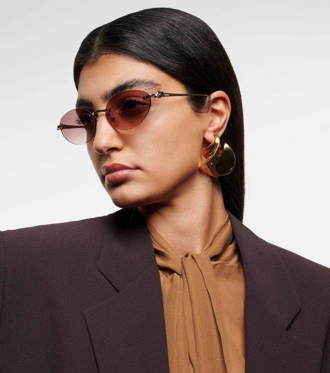 Cartier Eyewear Collection - Panthère de Cartier oval sunglasses