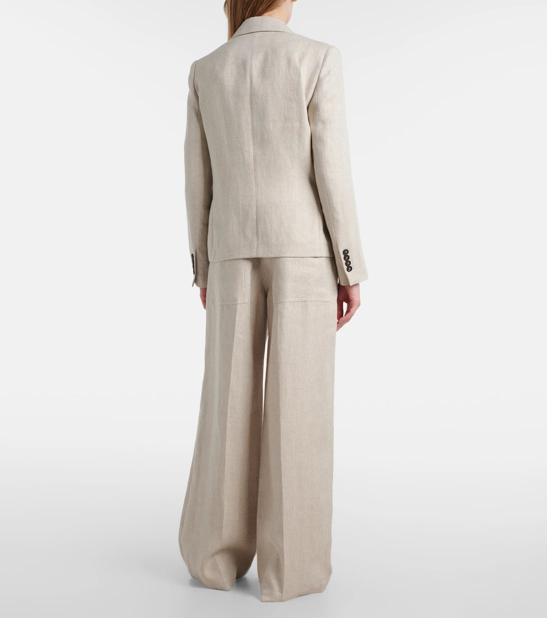 Brunello Cucinelli - Linen and cotton wide-leg pants
