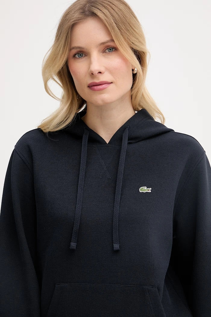 Lacoste суичър с качулка дамски с памук