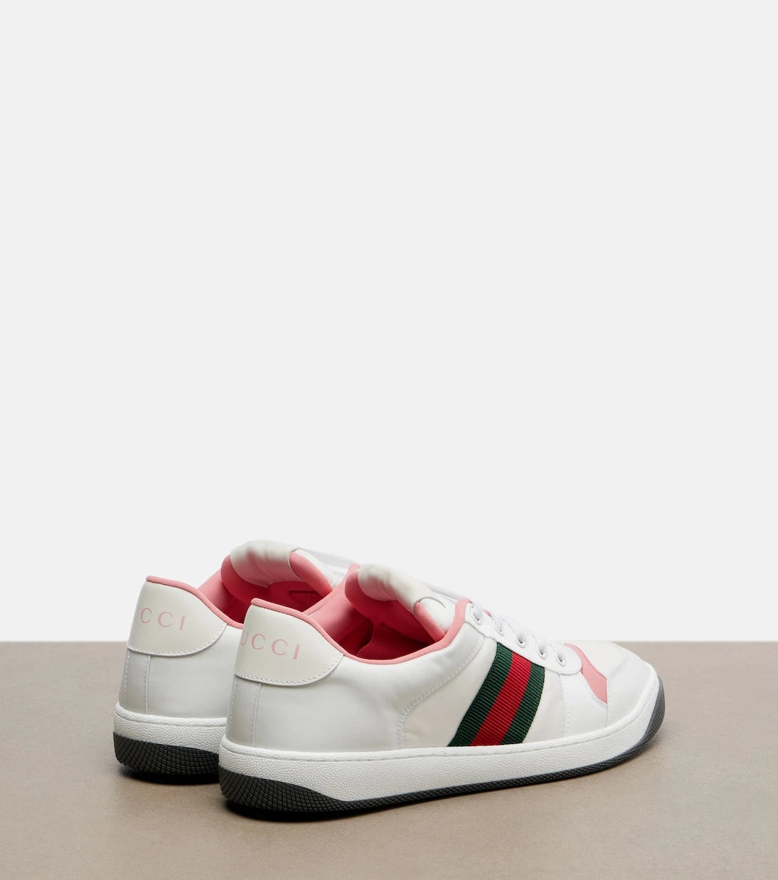 Gucci - Screener leather-trimmed sneakers