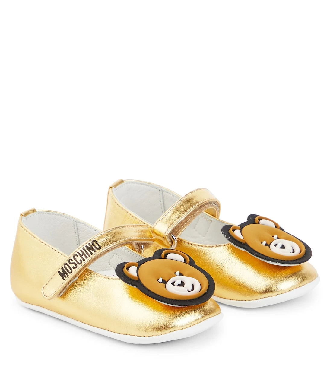 Moschino Kids - Baby metallic ballet flats