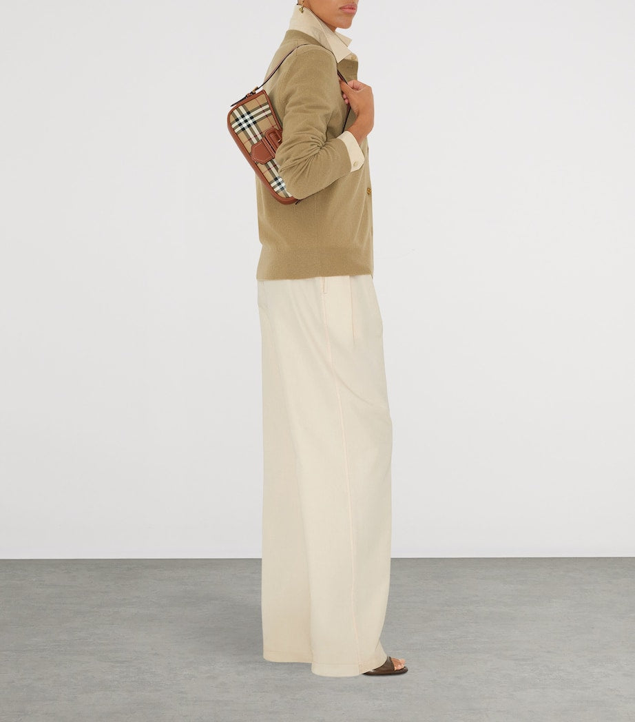 Brown Check Sling Shoulder Bag