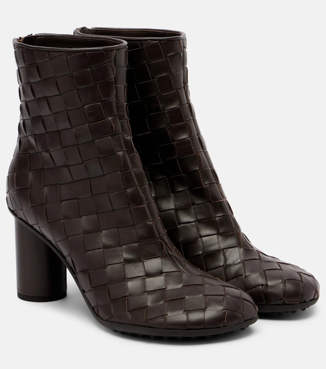 Bottega Veneta - Atomic 75 Intrecciato leather ankle boots
