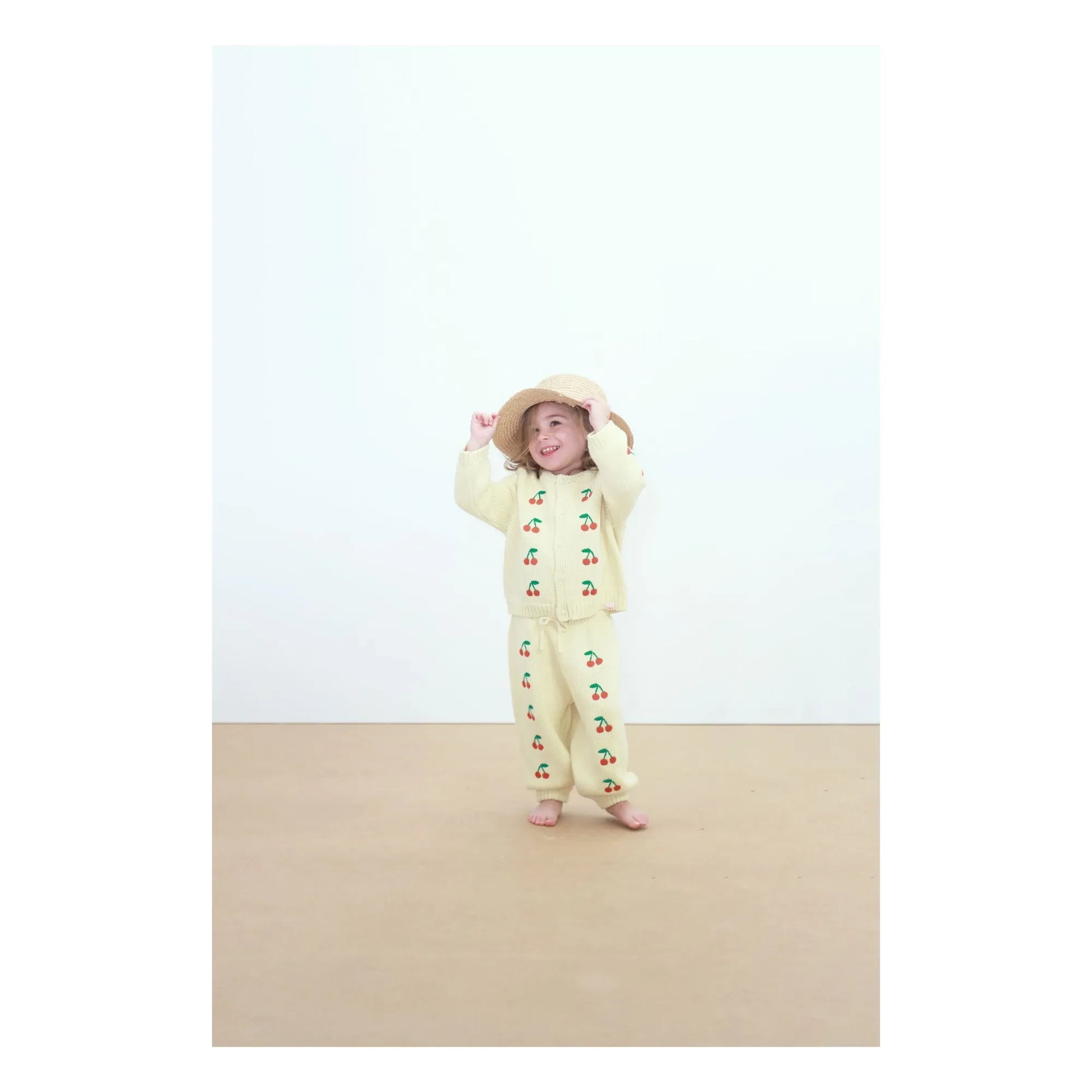 Tinycottons - Cerises Maille Pants | Yellow