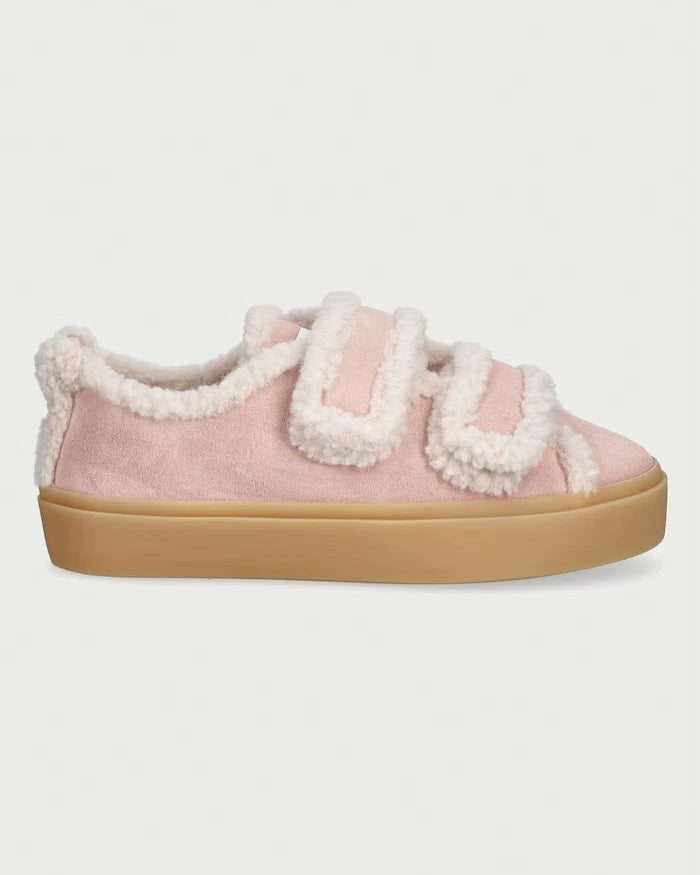Inuikii Shearling Low Velcro Pastelle kadın süet sneaker