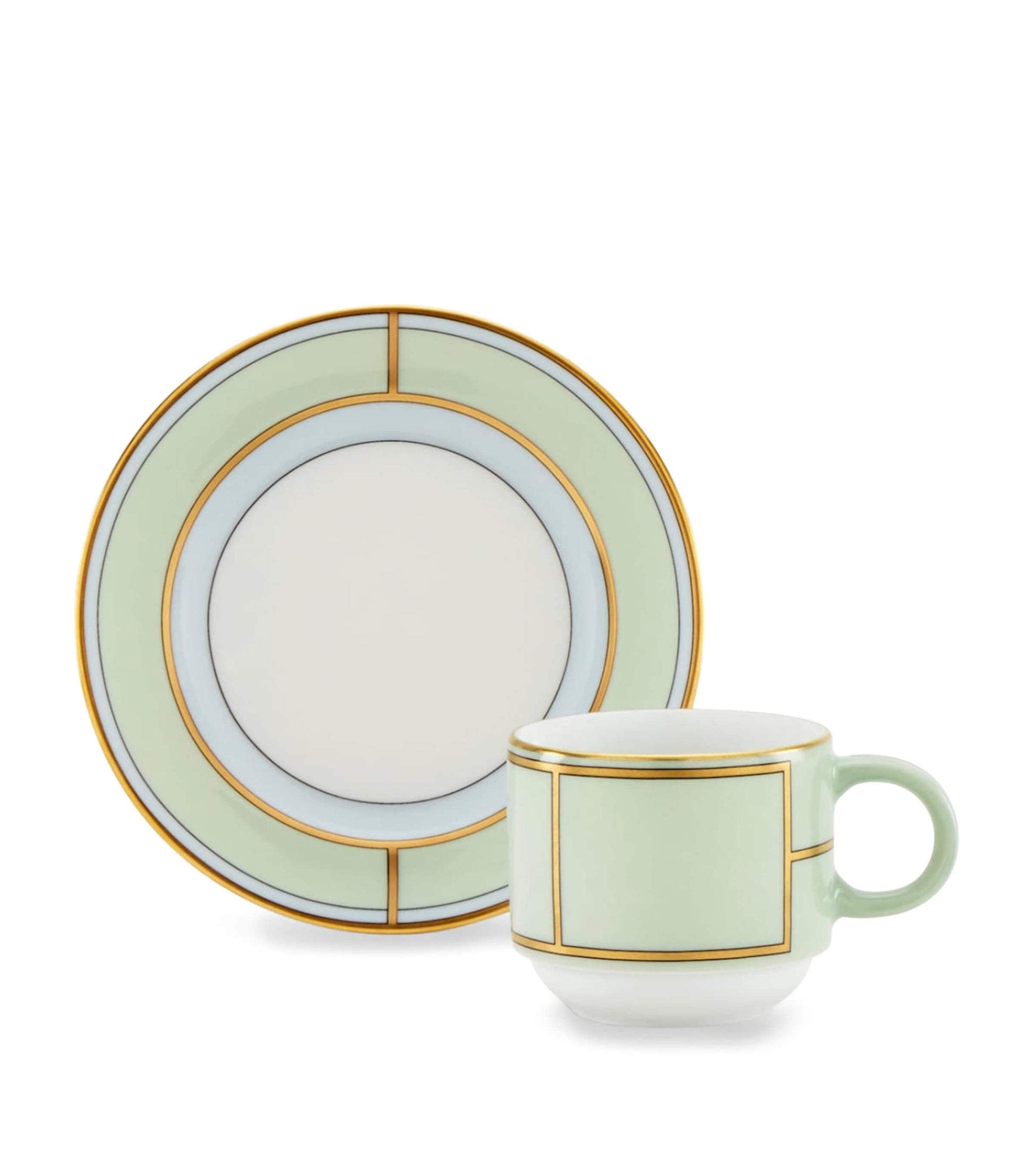 GINORI 1735 Porcelain Colonna Diva Verde Coffee Cup (85ml)