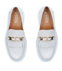 Tod's White Leather Gomma Frangia Loafers