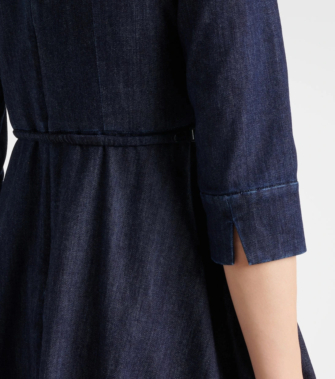 'S Max Mara - Vela embellished belted denim midi dress